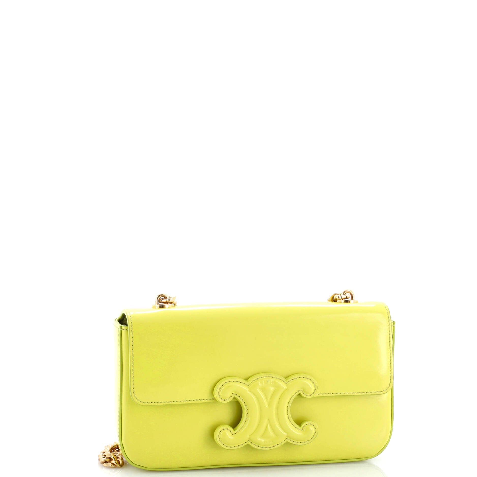 Triomphe Chain Shoulder Bag Leather Small