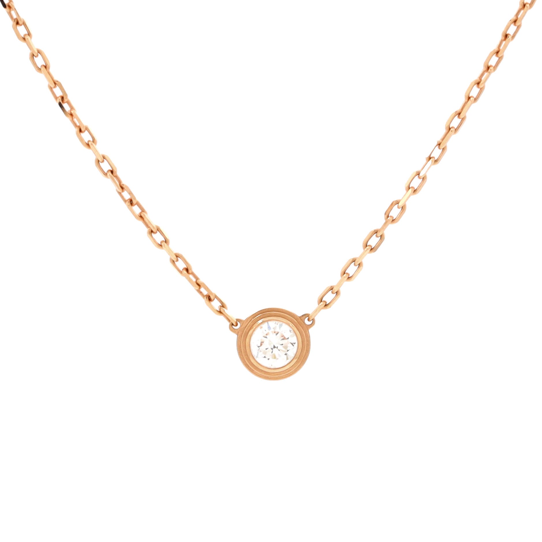 Cartier D'Amour Pendant Necklace 18K Rose Gold with Diamond Large