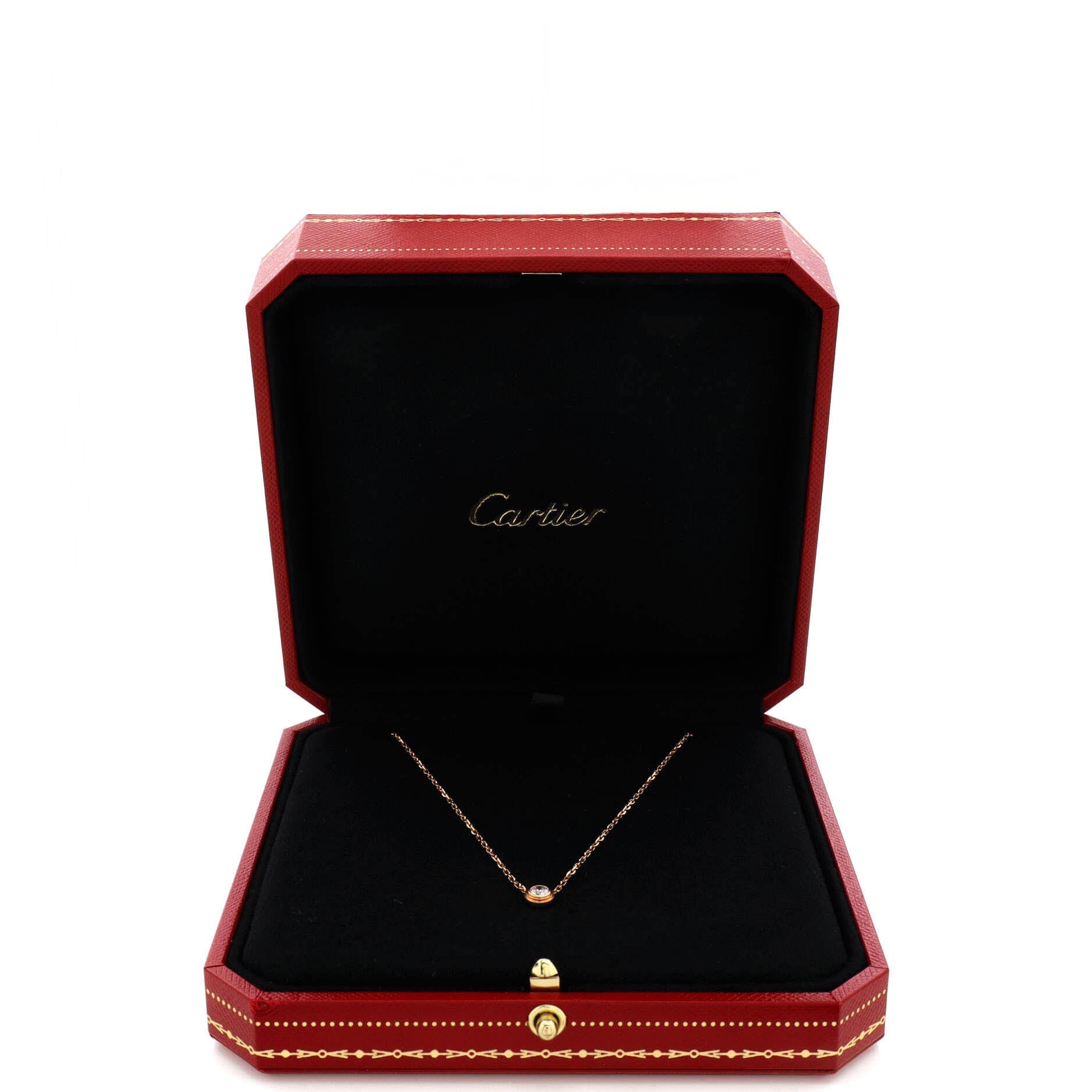 Cartier D'Amour Pendant Necklace 18K Rose Gold with Diamond Large