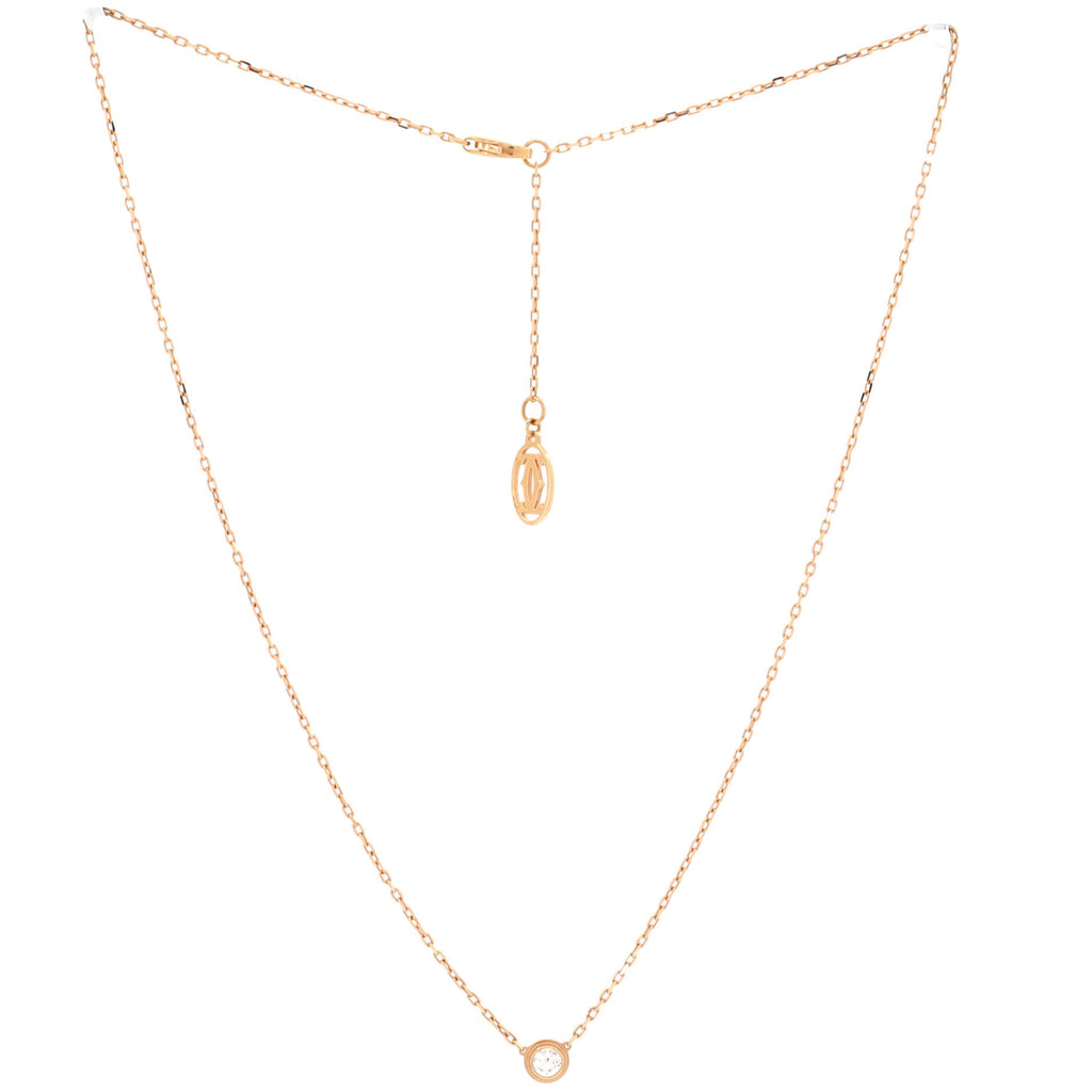 Cartier D'Amour Pendant Necklace 18K Rose Gold with Diamond Large
