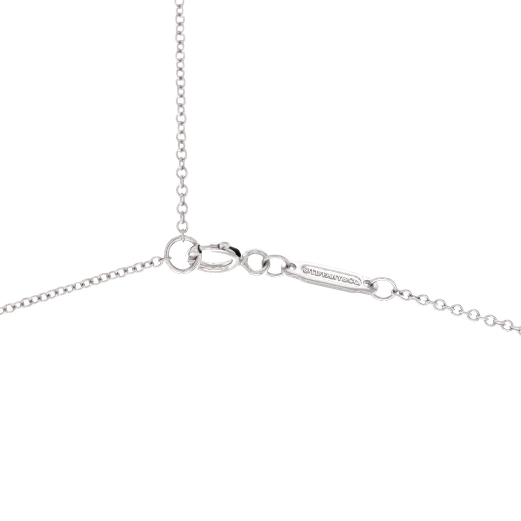 T Smile Pendant Necklace 18K White Gold Small