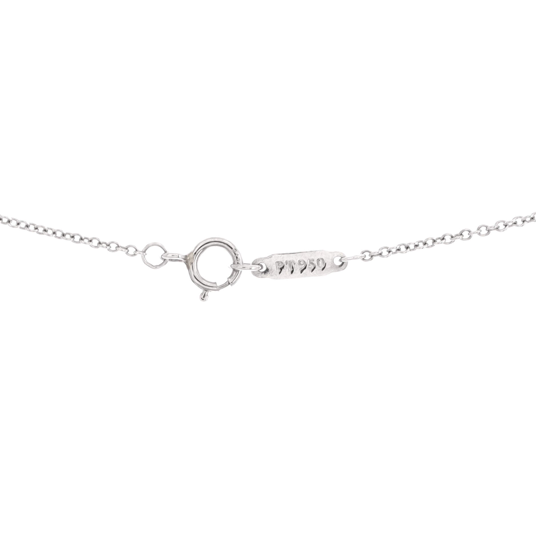 Solitaire Pendant Necklace Platinum with RBC Diamond .61CT