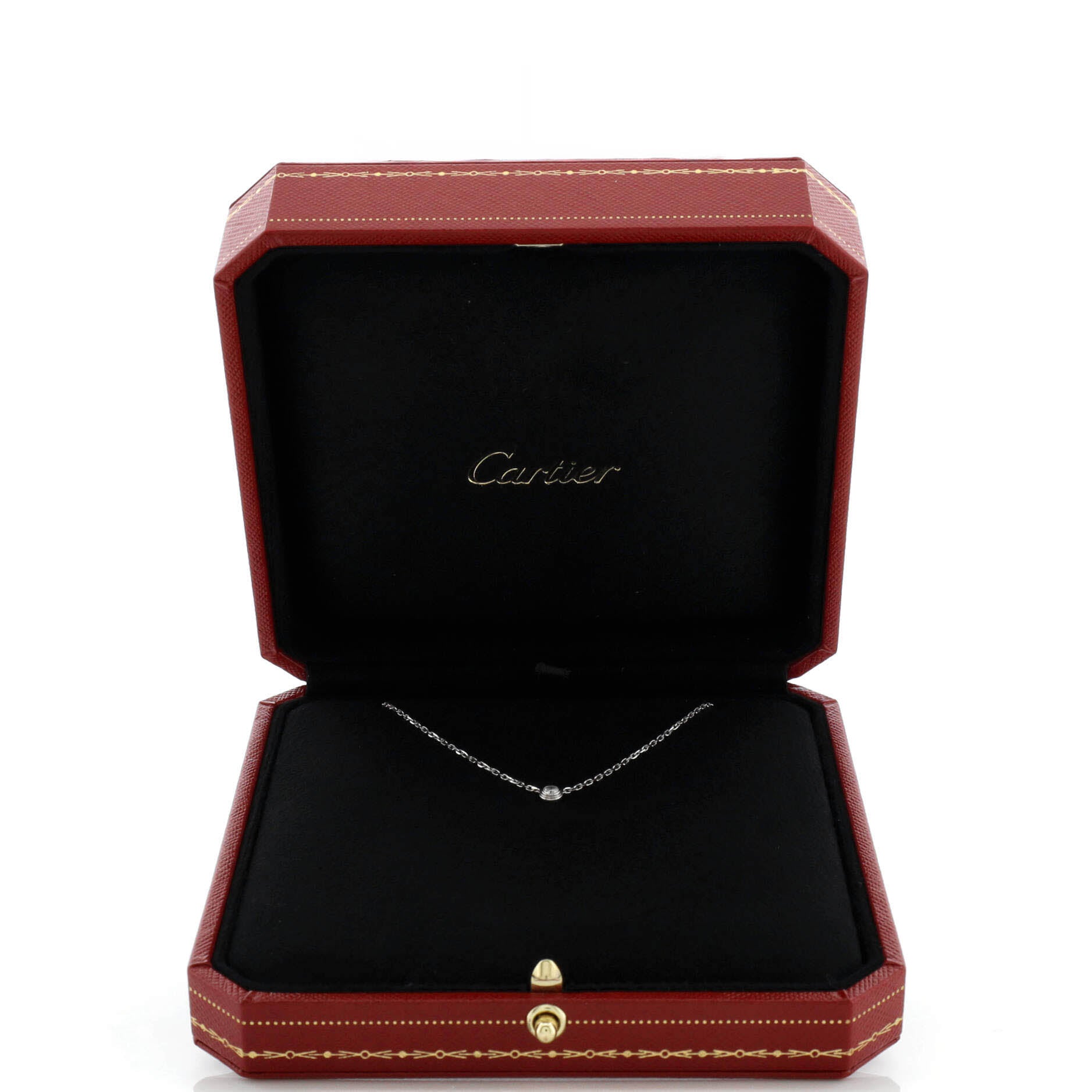 Cartier D'Amour Pendant Necklace 18K White Gold with Diamond Small