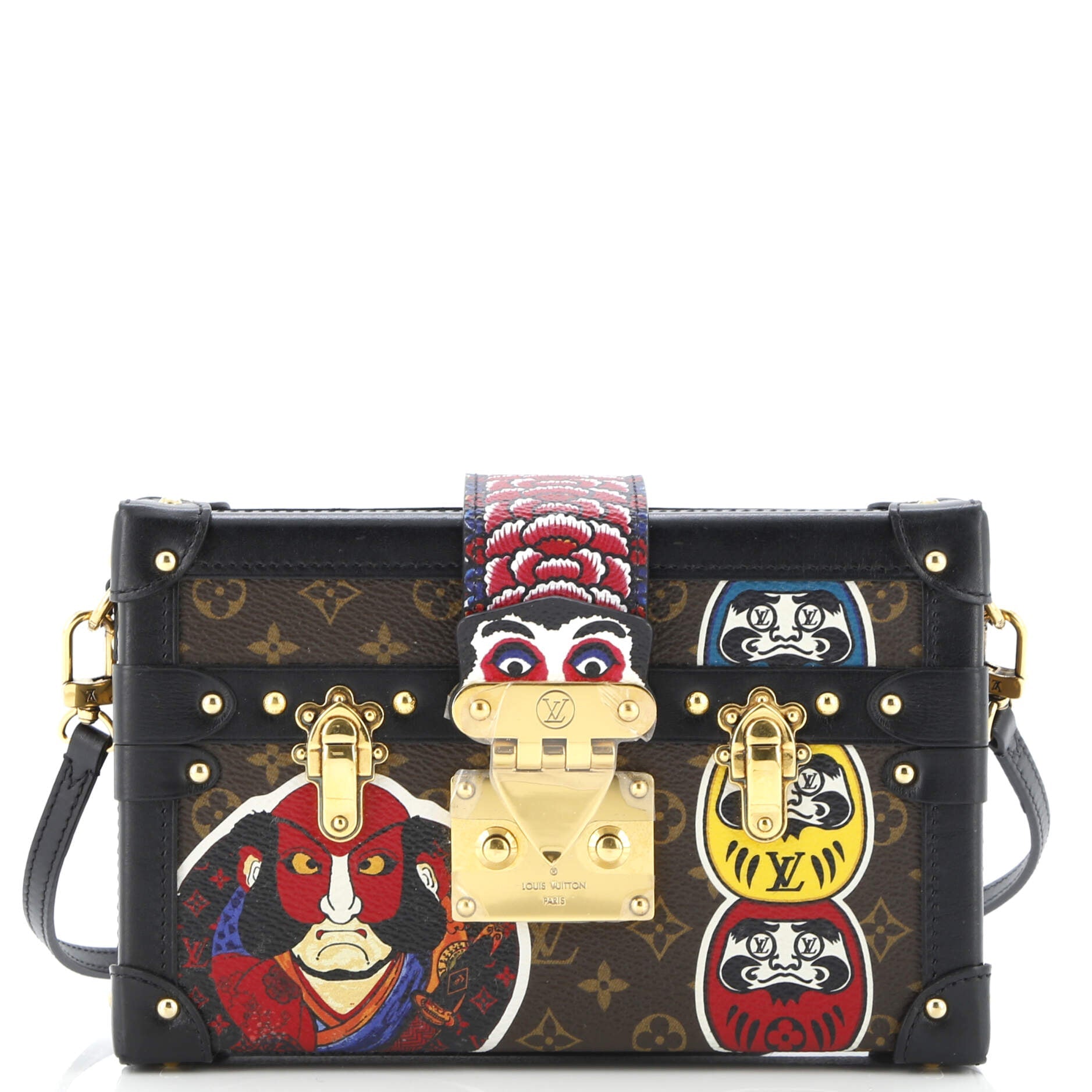 Petite Malle Handbag Limited Edition Kabuki Monogram Canvas