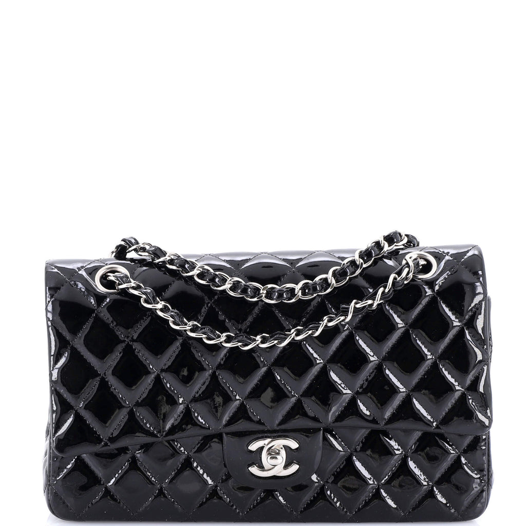 Classic Double Flap Bag Quilted Patent Medium