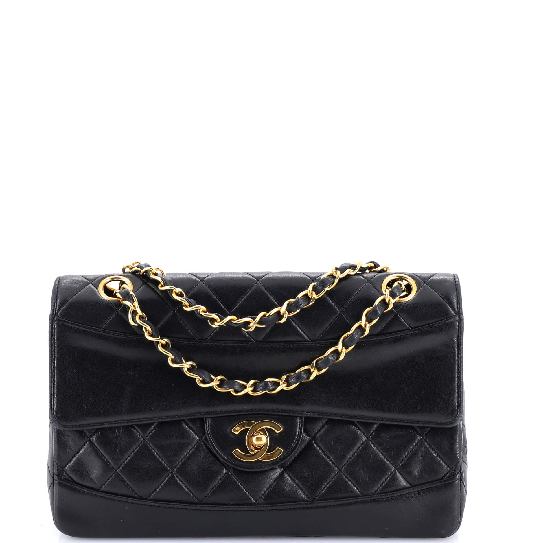 Vintage CC Chain Flap Bag Quilted Lambskin Medium