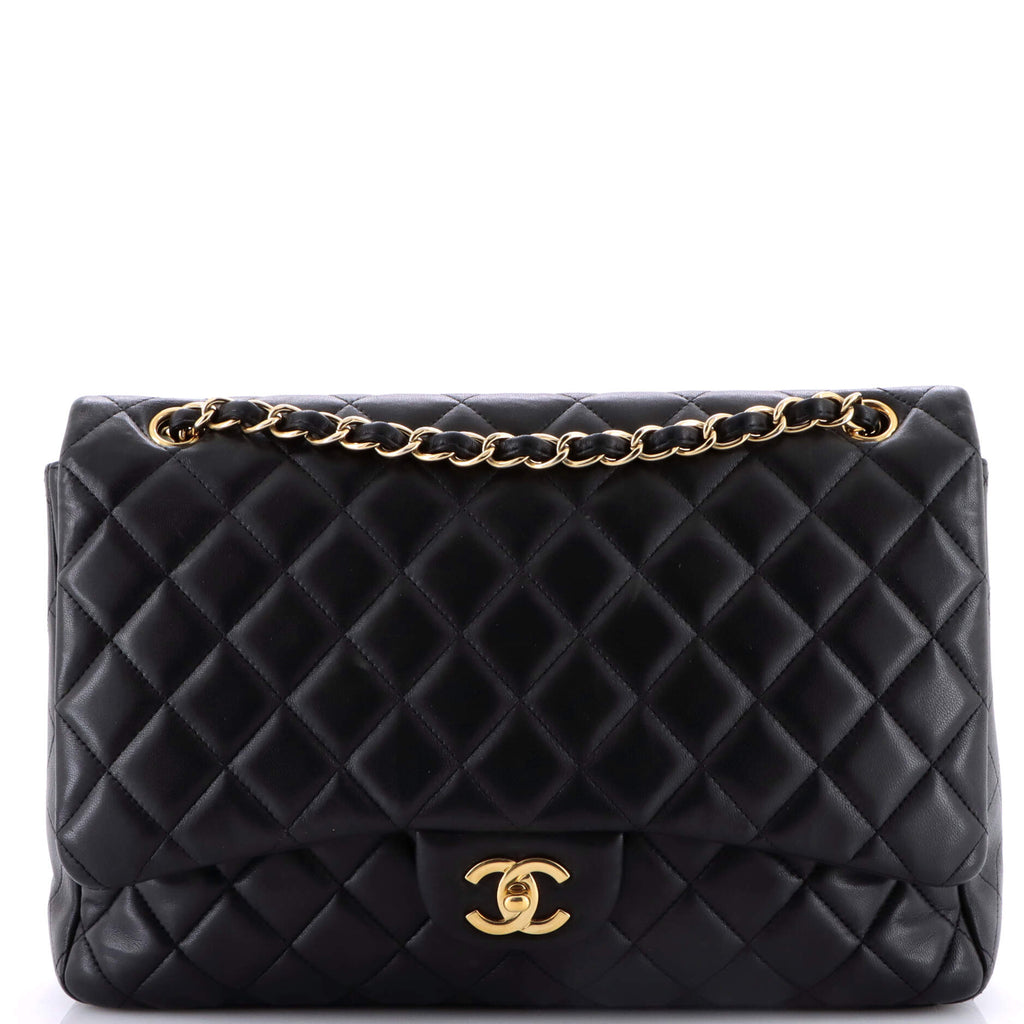 Classic Double Flap Bag Quilted Lambskin Maxi