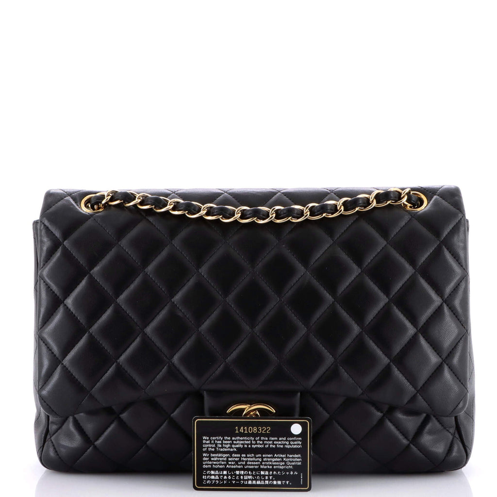 Classic Double Flap Bag Quilted Lambskin Maxi
