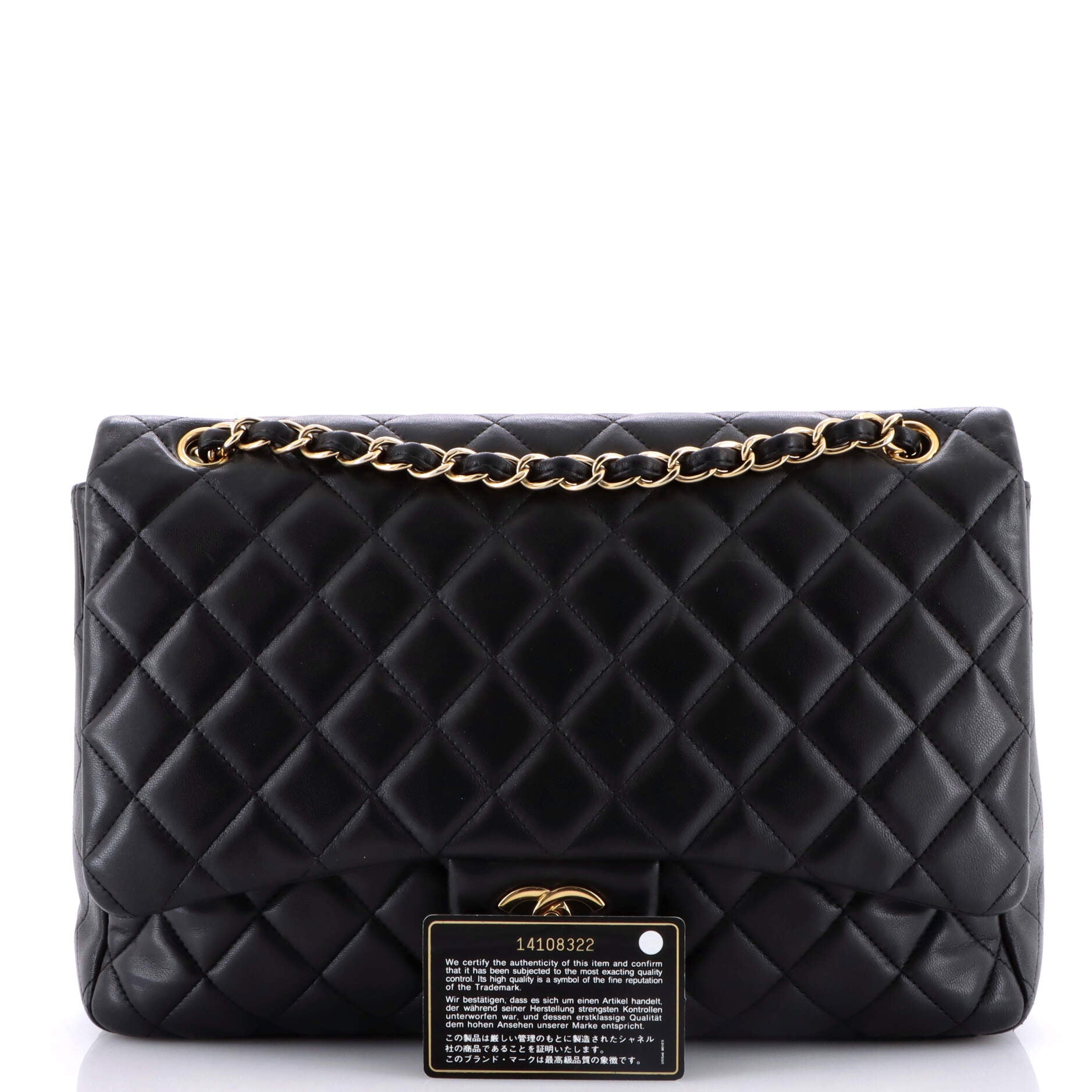Classic Double Flap Bag Quilted Lambskin Maxi