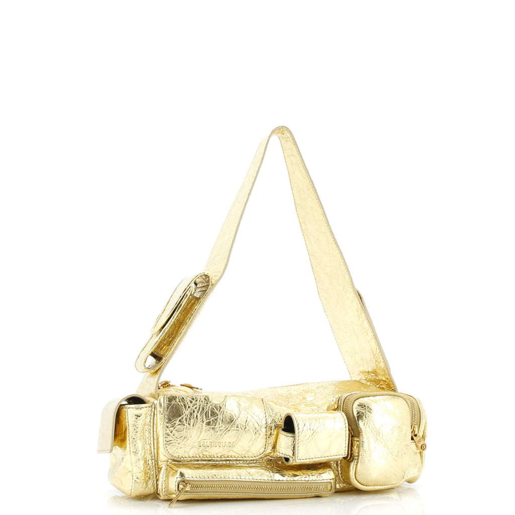 Superbusy Multi-Pocket Sling Bag Leather Small
