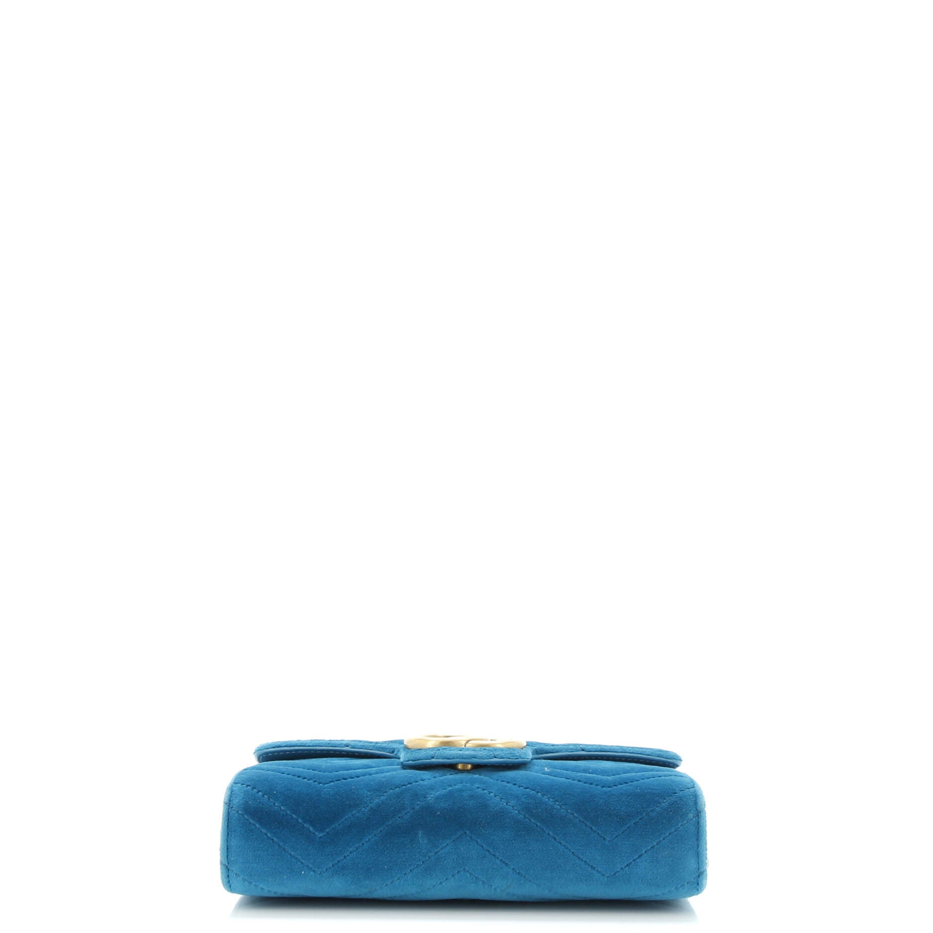 GG Marmont Chain Wallet Matelasse Velvet Mini