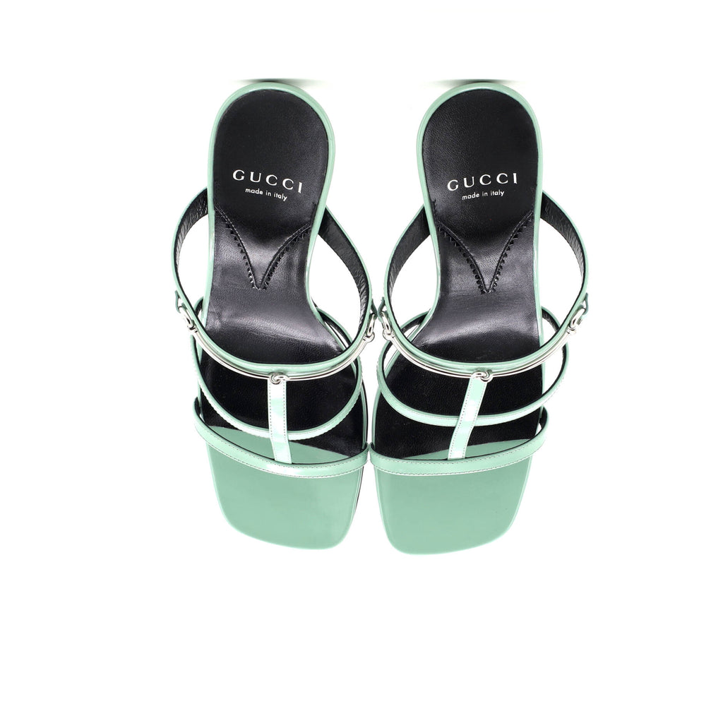 Women's Horsebit Cage Heeled Sandals Leather