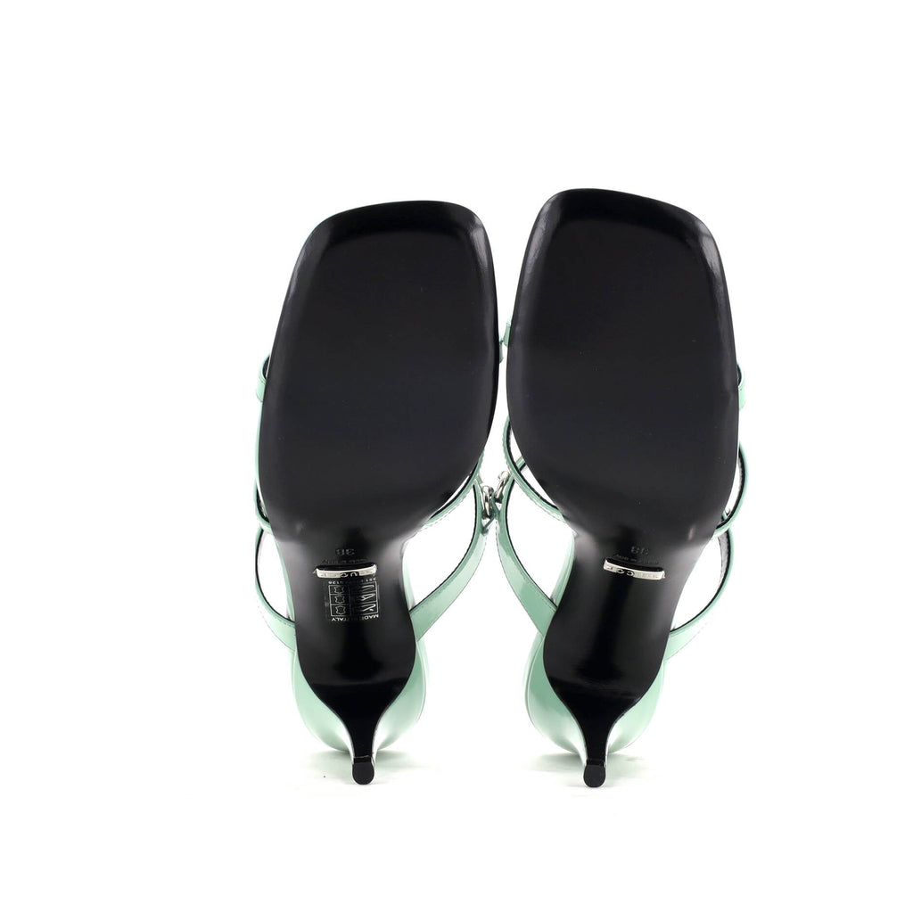 Women's Horsebit Cage Heeled Sandals Leather