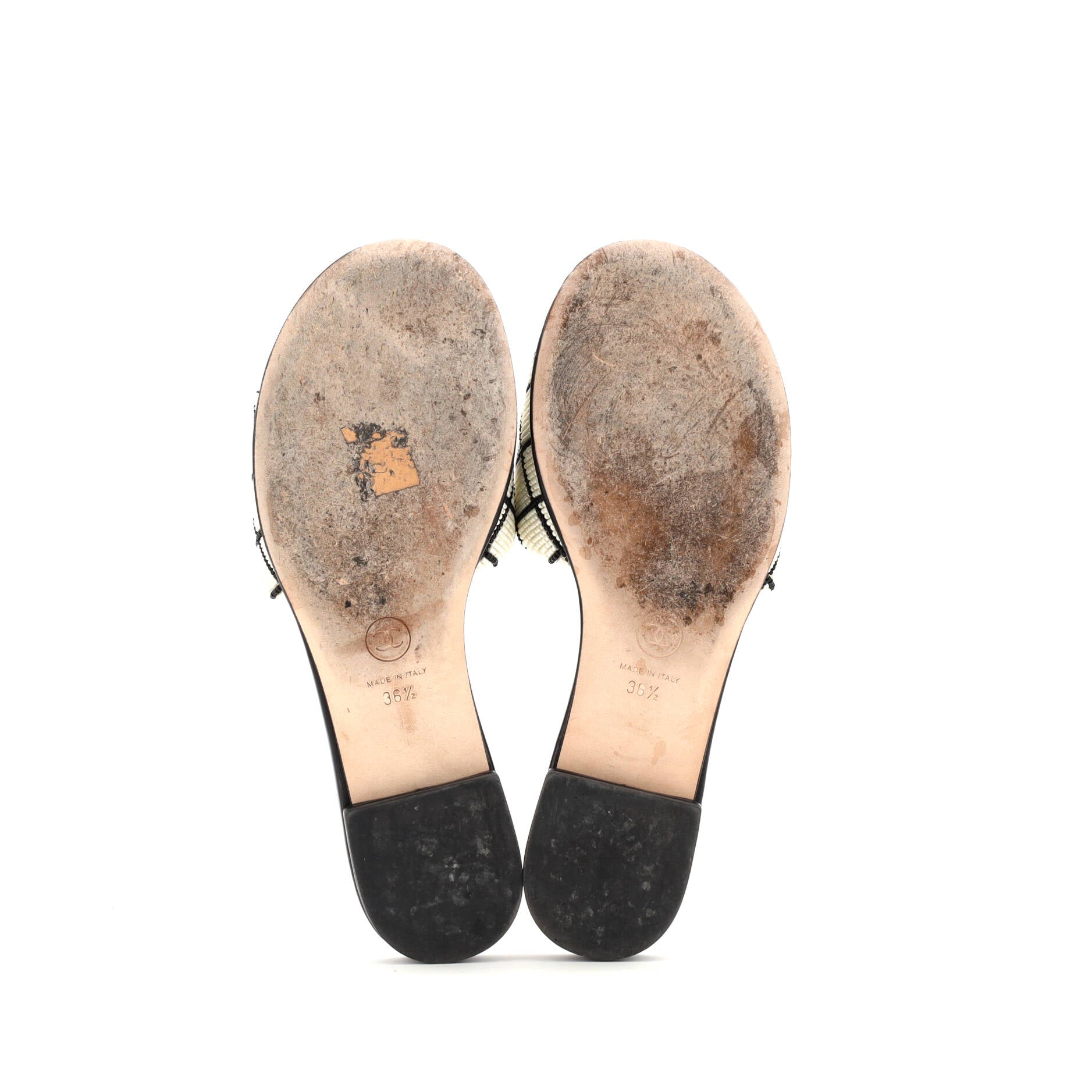 Women's CC Slide Sandals Embellished Leather