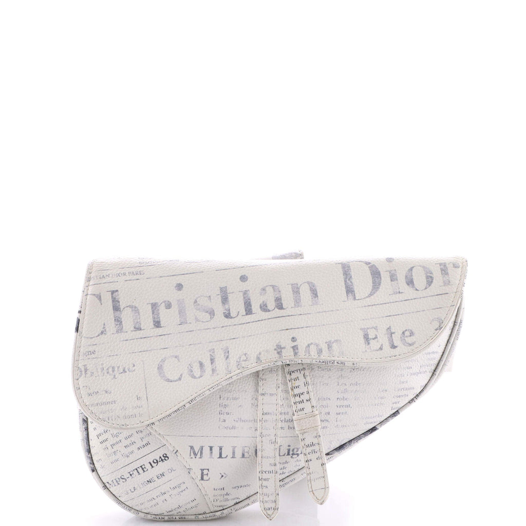 Daniel Arsham Saddle Crossbody Bag Printed Leather