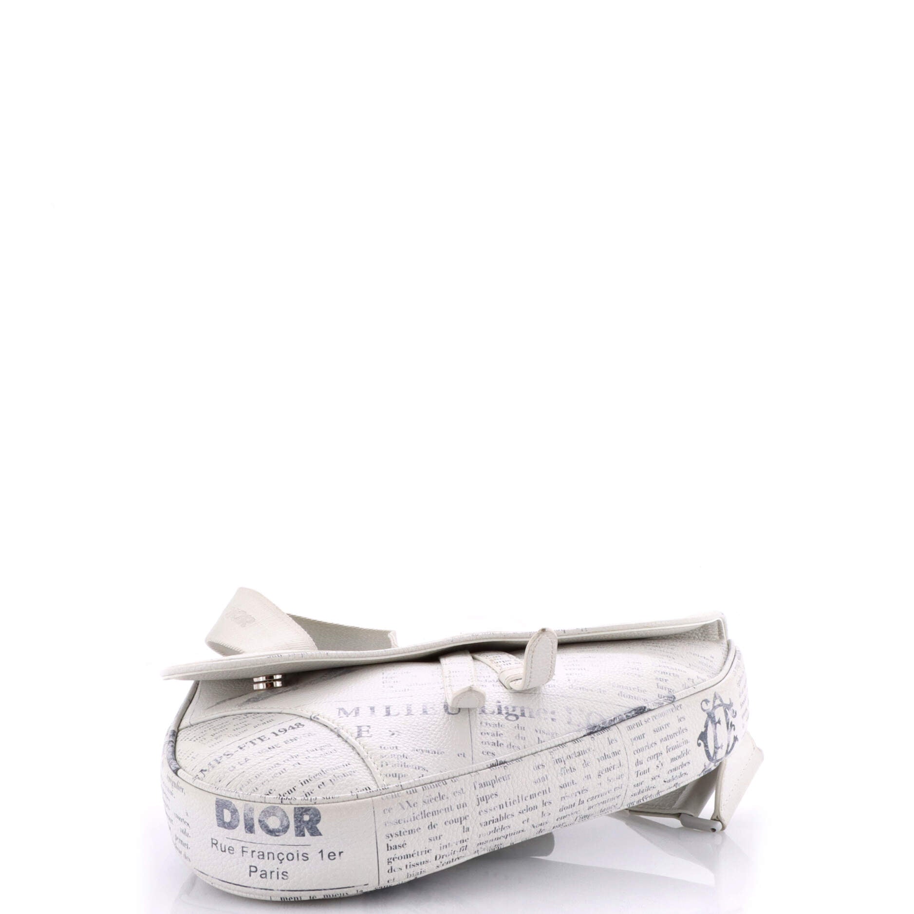 Daniel Arsham Saddle Crossbody Bag Printed Leather