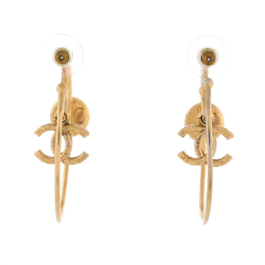 CC Creoules Double Hoop Earring Earrings Metal with Faux Pearl