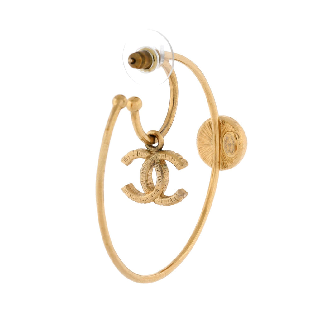 CC Creoules Double Hoop Earring Earrings Metal with Faux Pearl