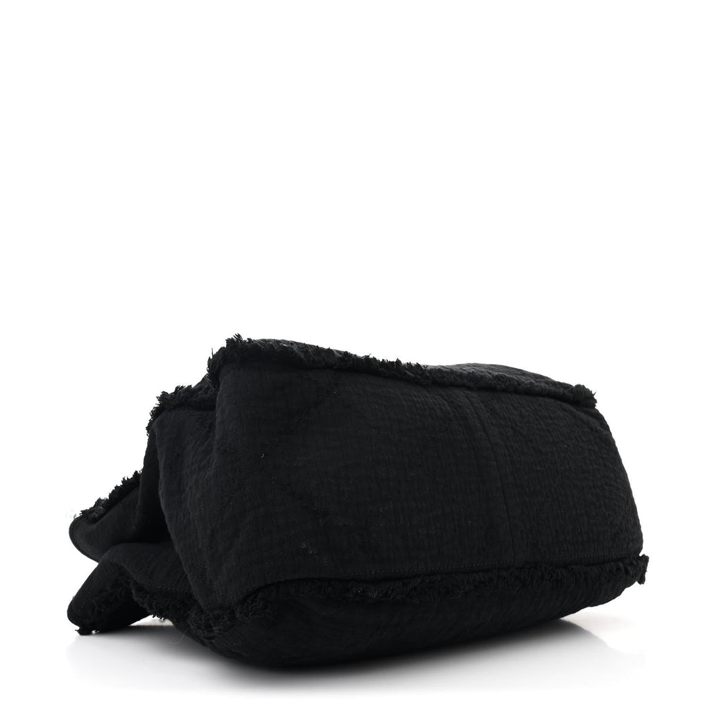 Canvas Extra Large Double Face Shopping Tote Black