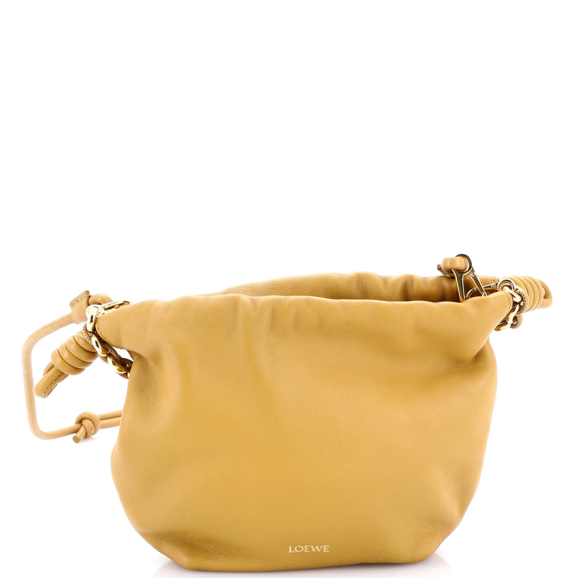Flamenco Knot Chain Purse Bag Leather Mini
