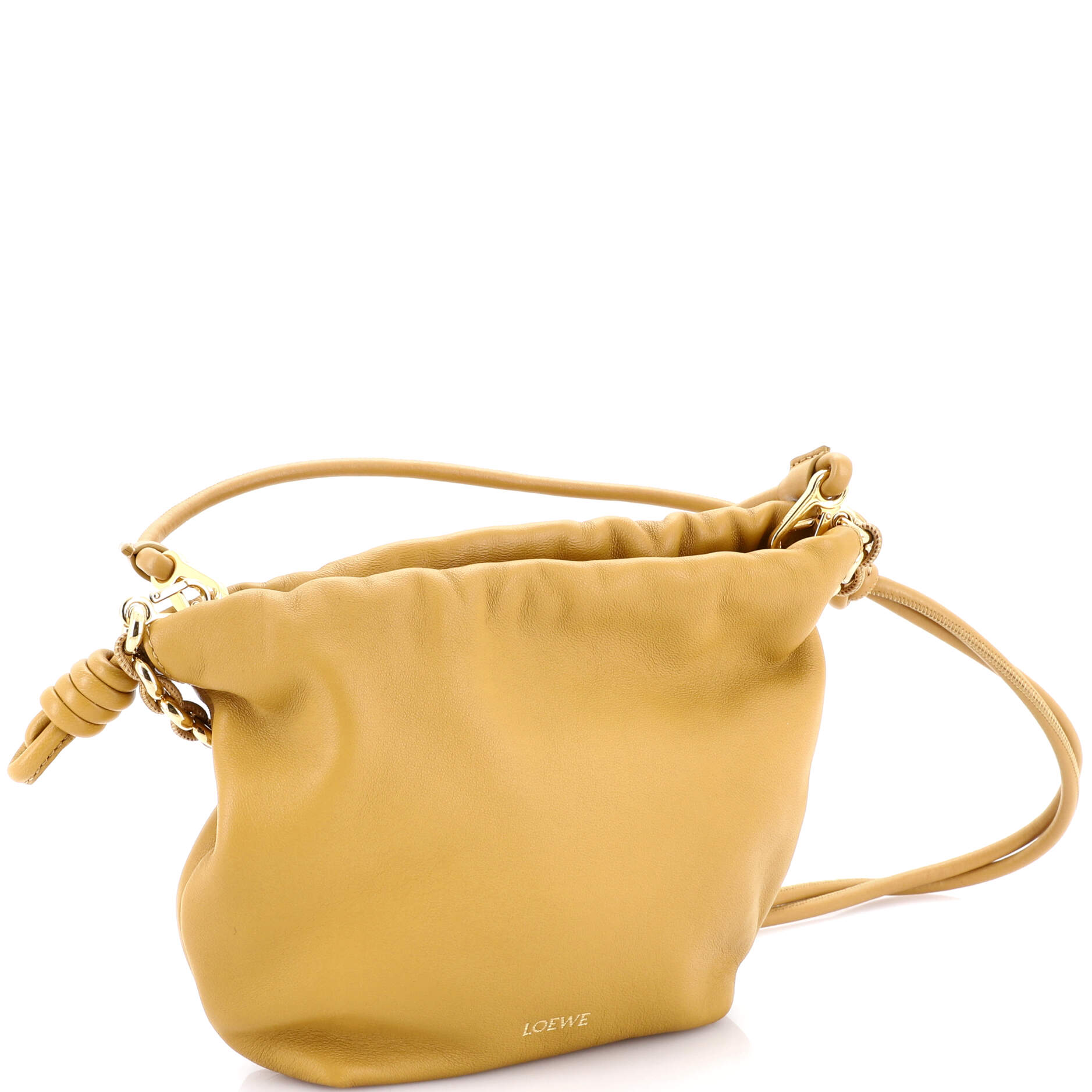 Flamenco Knot Chain Purse Bag Leather Mini