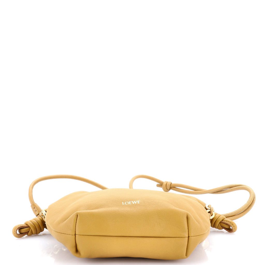 Flamenco Knot Chain Purse Bag Leather Mini