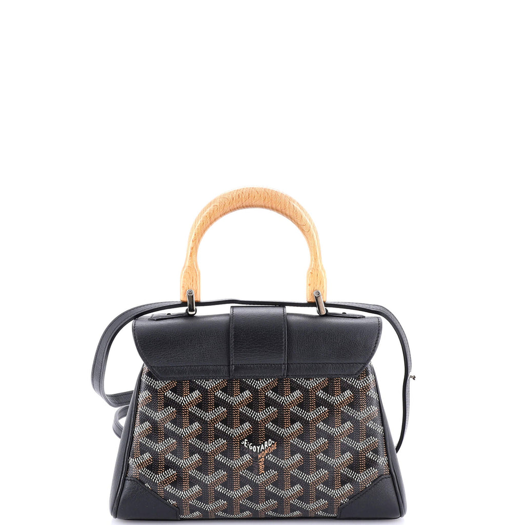 Saigon Top Handle Bag Coated Canvas with Leather Mini