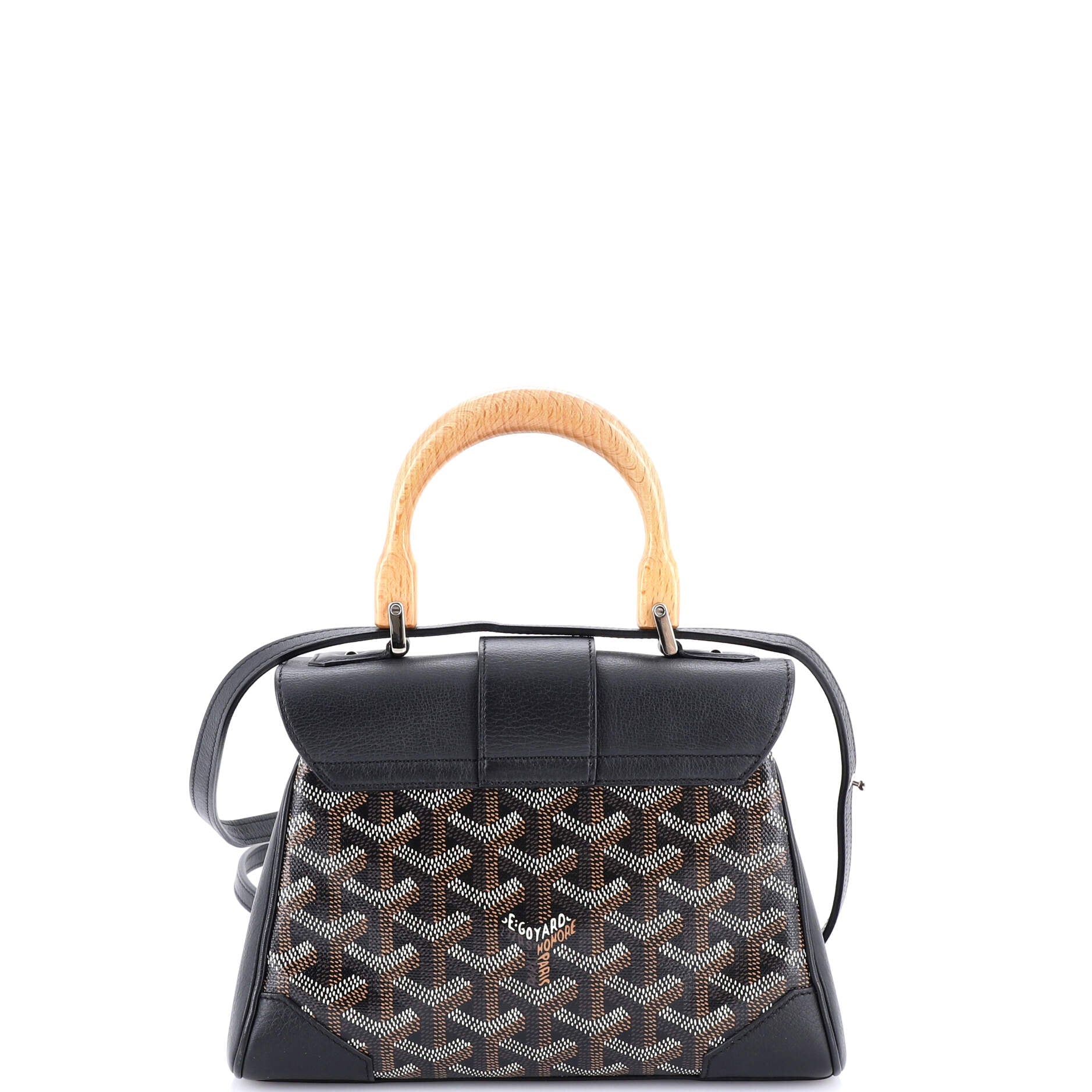 Saigon Top Handle Bag Coated Canvas with Leather Mini