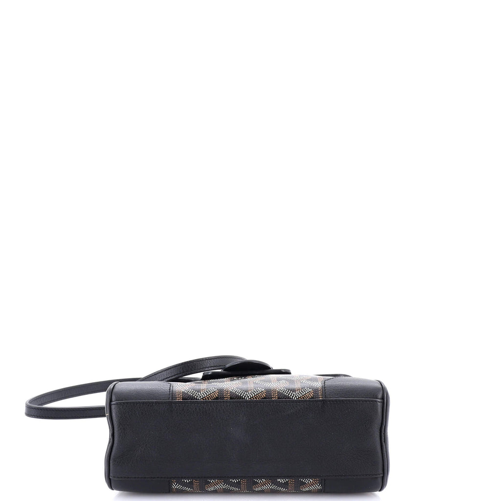 Saigon Top Handle Bag Coated Canvas with Leather Mini