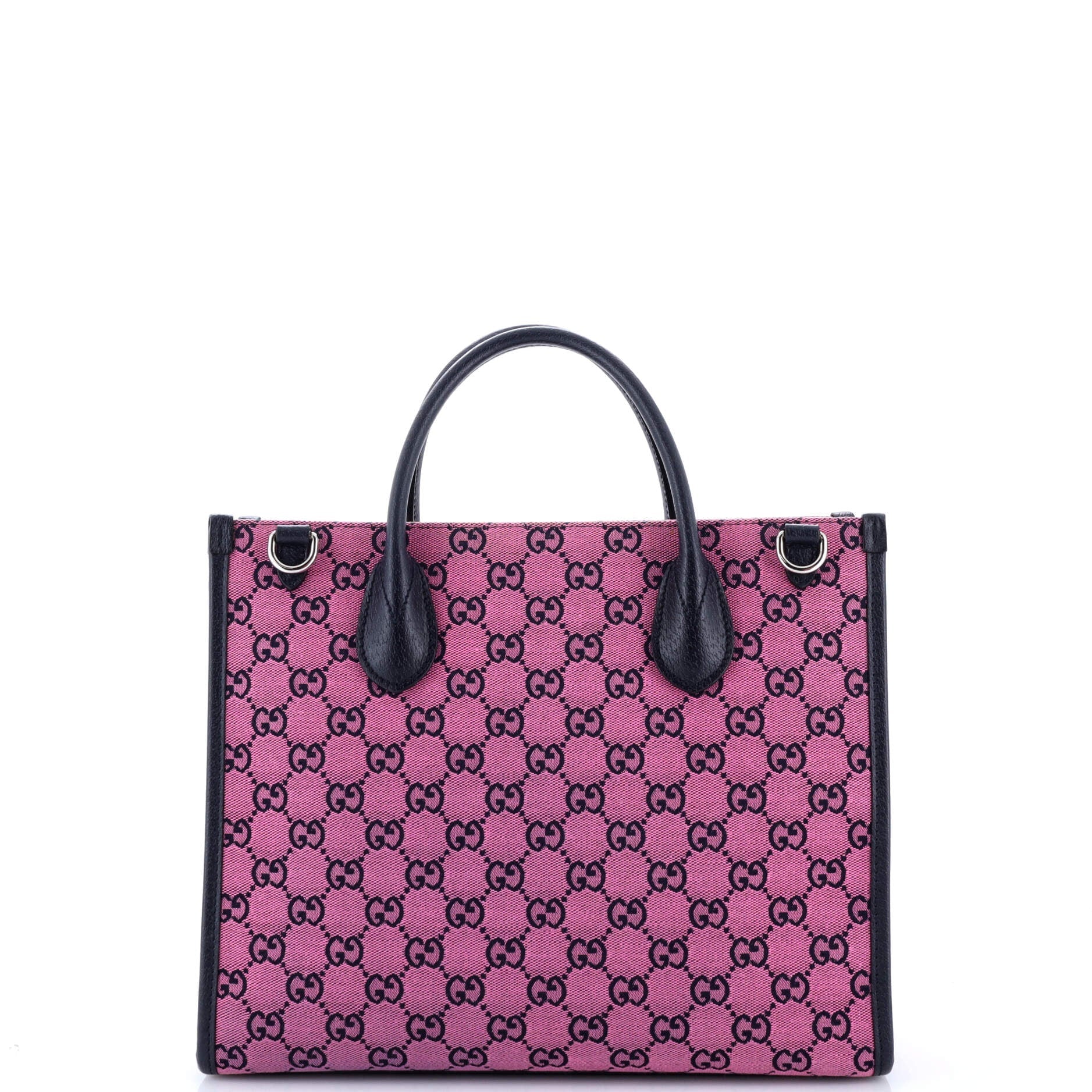 Structured Top Handle Open Tote GG Canvas Small