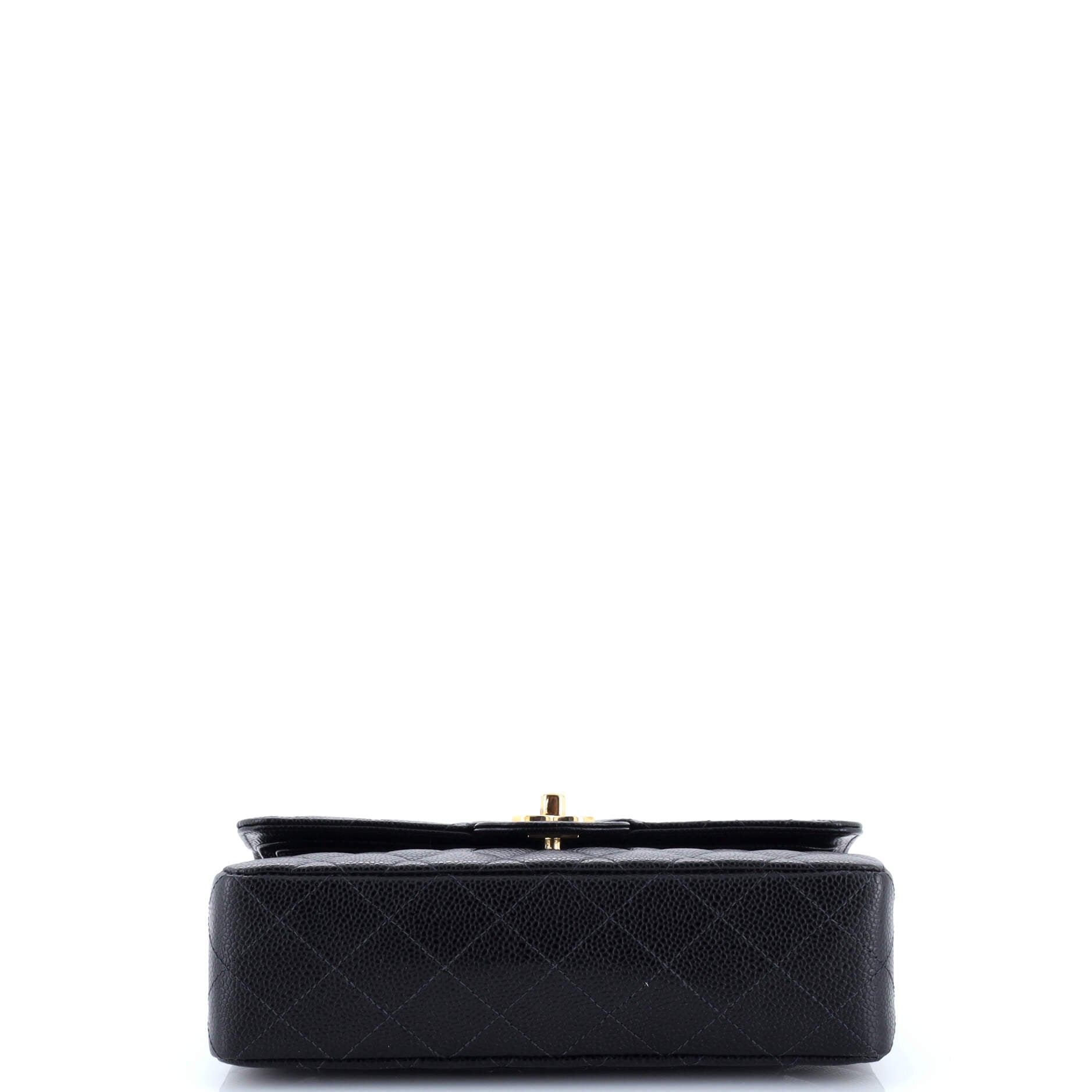 Vintage Classic Double Flap Bag Quilted Caviar Small
