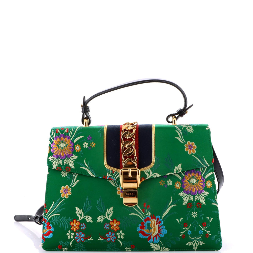 Sylvie Top Handle Bag Floral Jacquard Medium