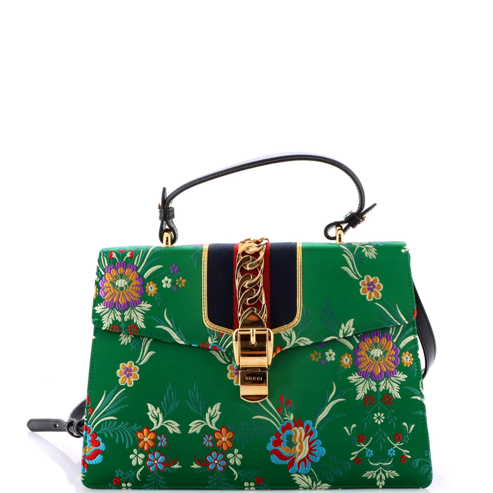 Sylvie Top Handle Bag Floral Jacquard Medium