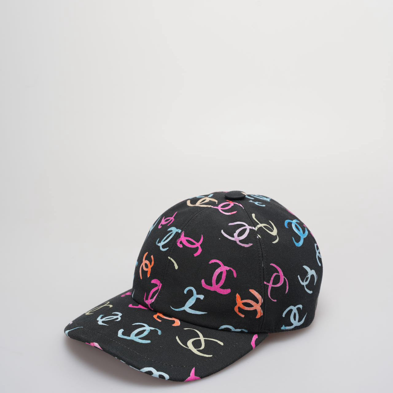 Chanel Black Hat with multicolor CC Logos from the latest 24S collection