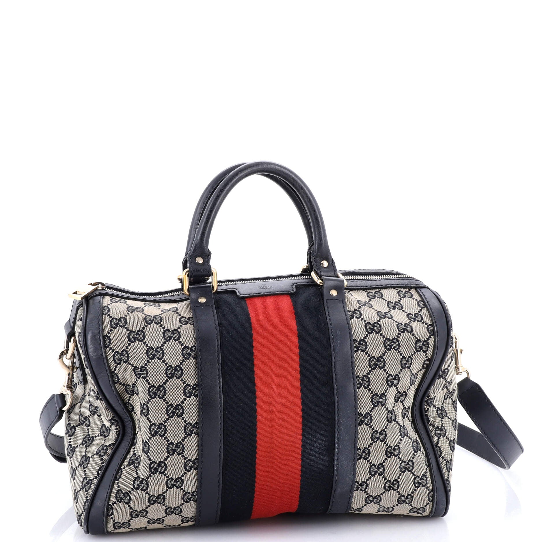Vintage Web Boston Bag GG Canvas Medium