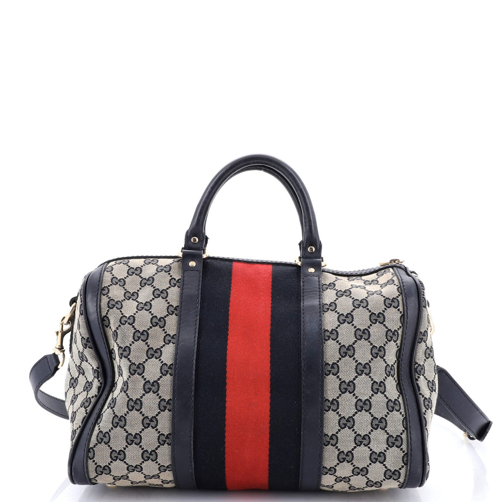 Vintage Web Boston Bag GG Canvas Medium