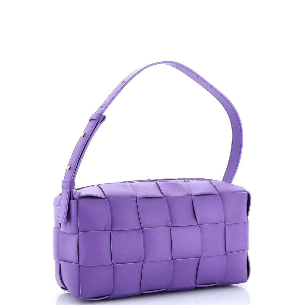 Brick Cassette Shoulder Bag Maxi Intrecciato Leather