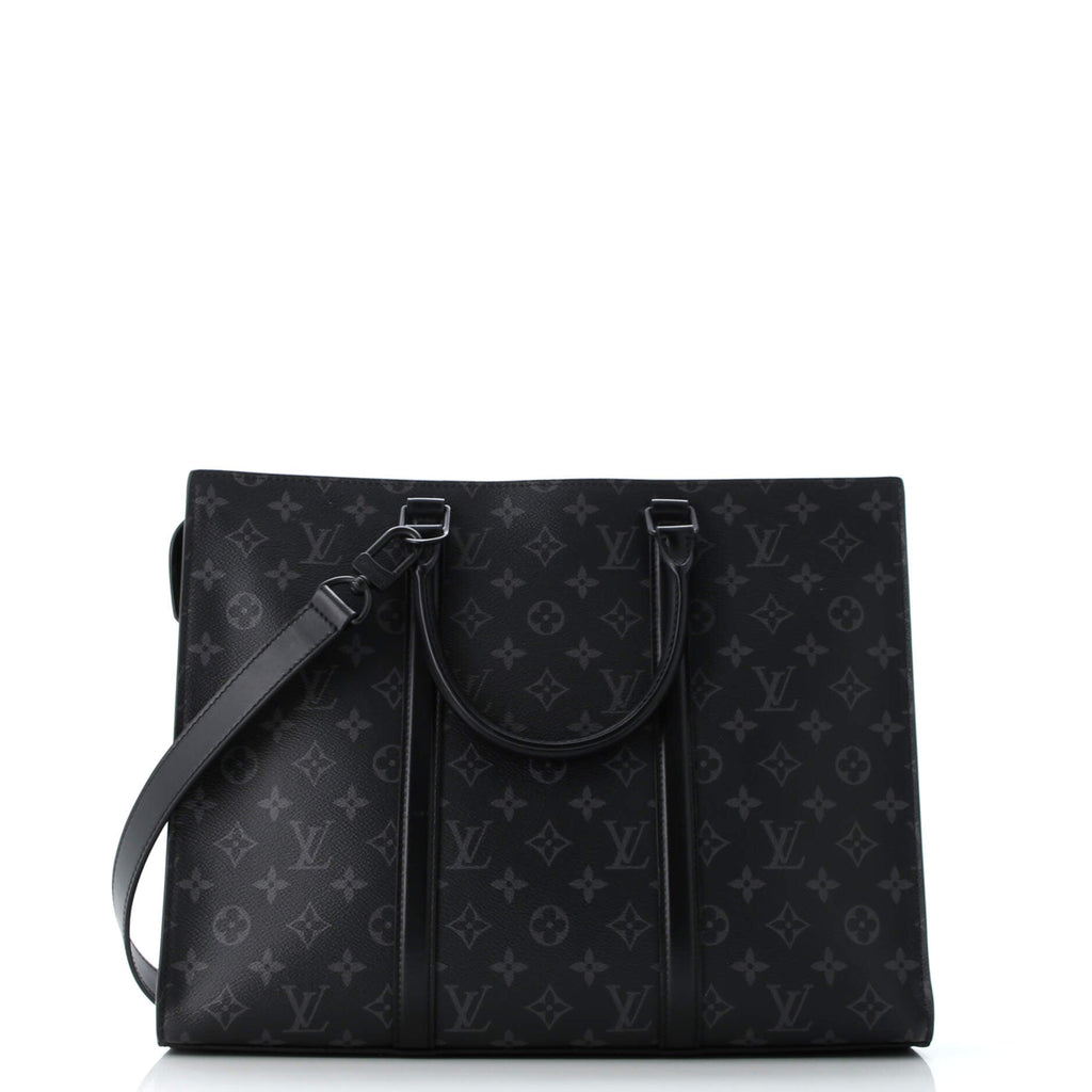 Sac Plat Zipper Tote Monogram Eclipse Canvas Horizontal