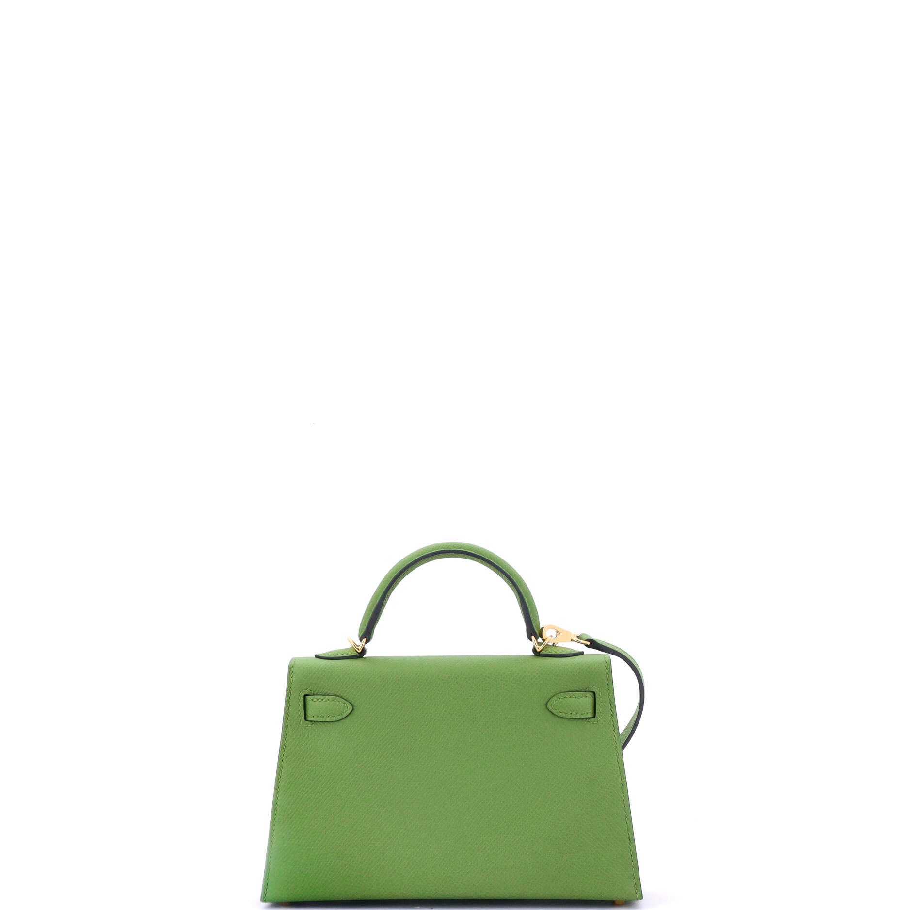 Kelly Mini II Bag Vert Yucca Epsom with Gold Hardware 20