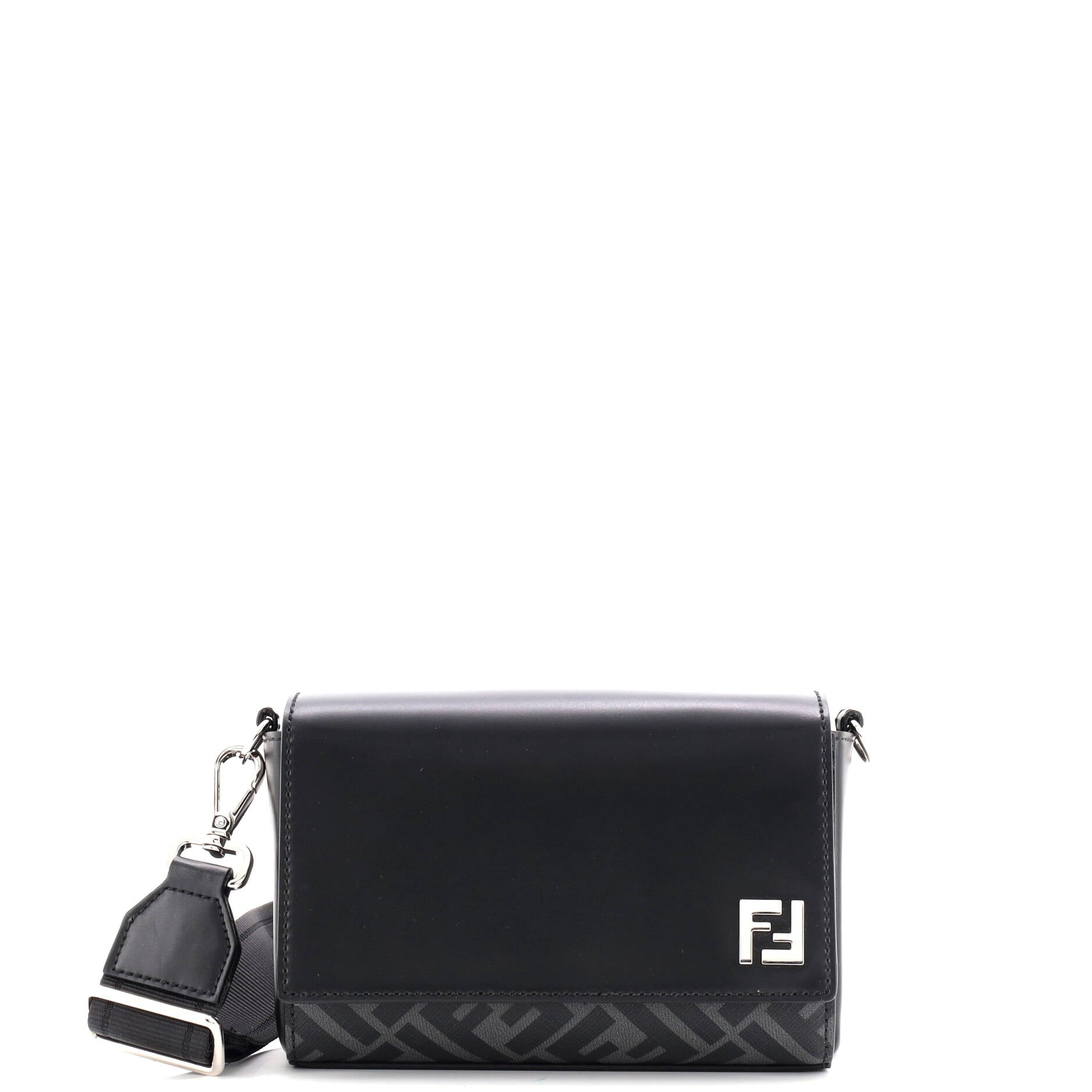 FF Squared Compact Bag Zucca Coated Canvas and Leather