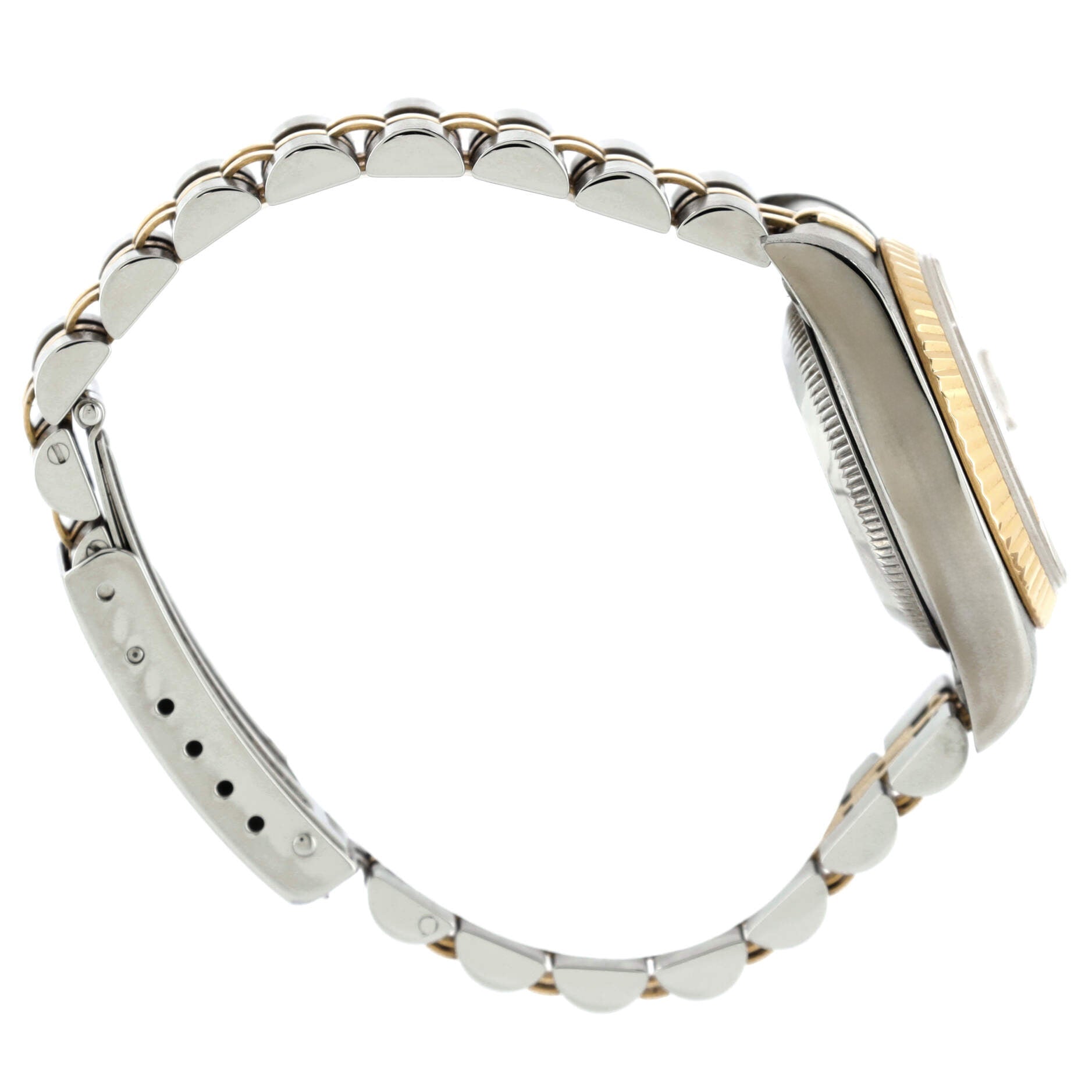 Oyster Perpetual Datejust Automatic Watch Stainless Steel and Yellow Gold with Diamond Markers 26