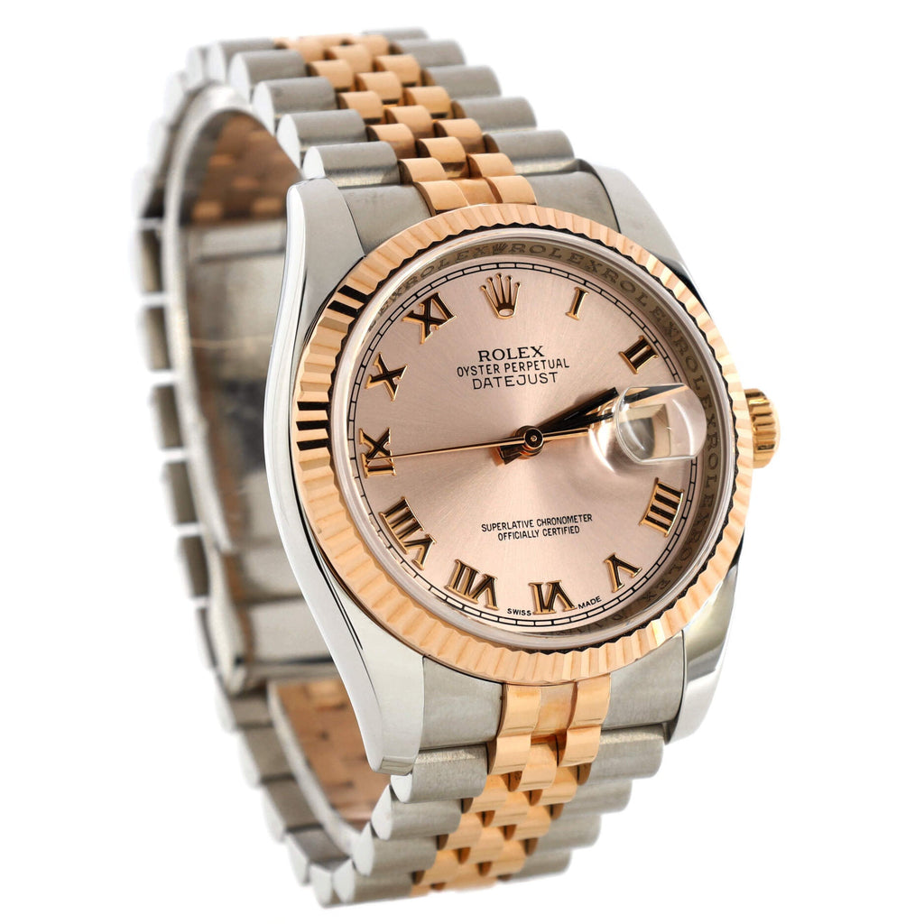 Oyster Perpetual Datejust Automatic Watch Stainless Steel and Rose Gold 36
