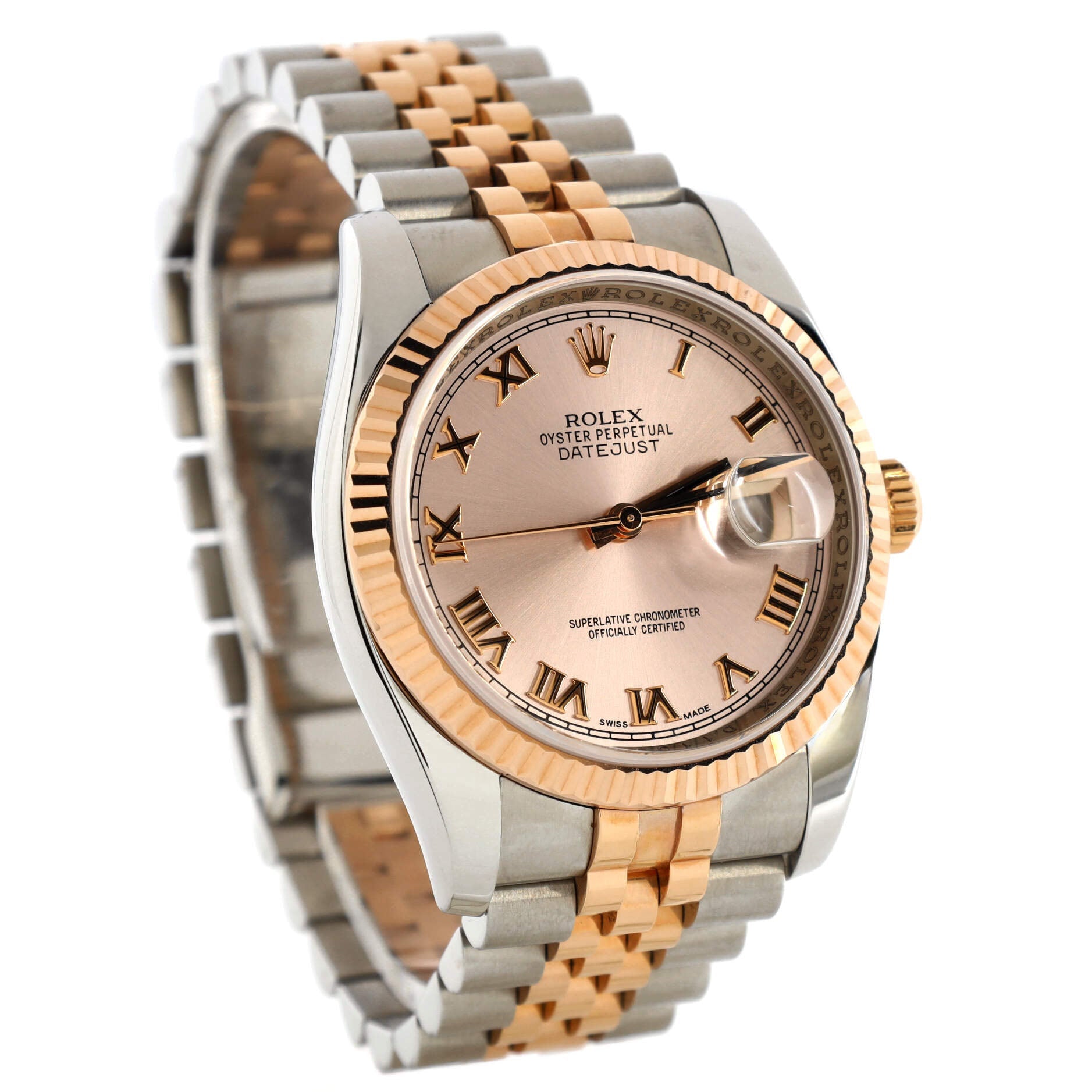 Oyster Perpetual Datejust Automatic Watch Stainless Steel and Rose Gold 36