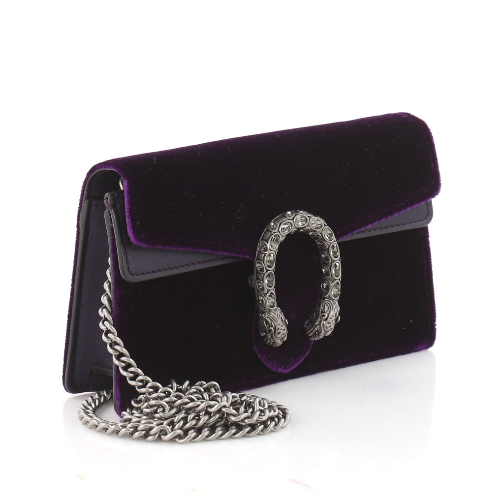 Dionysus Handbag Velvet Super Mini