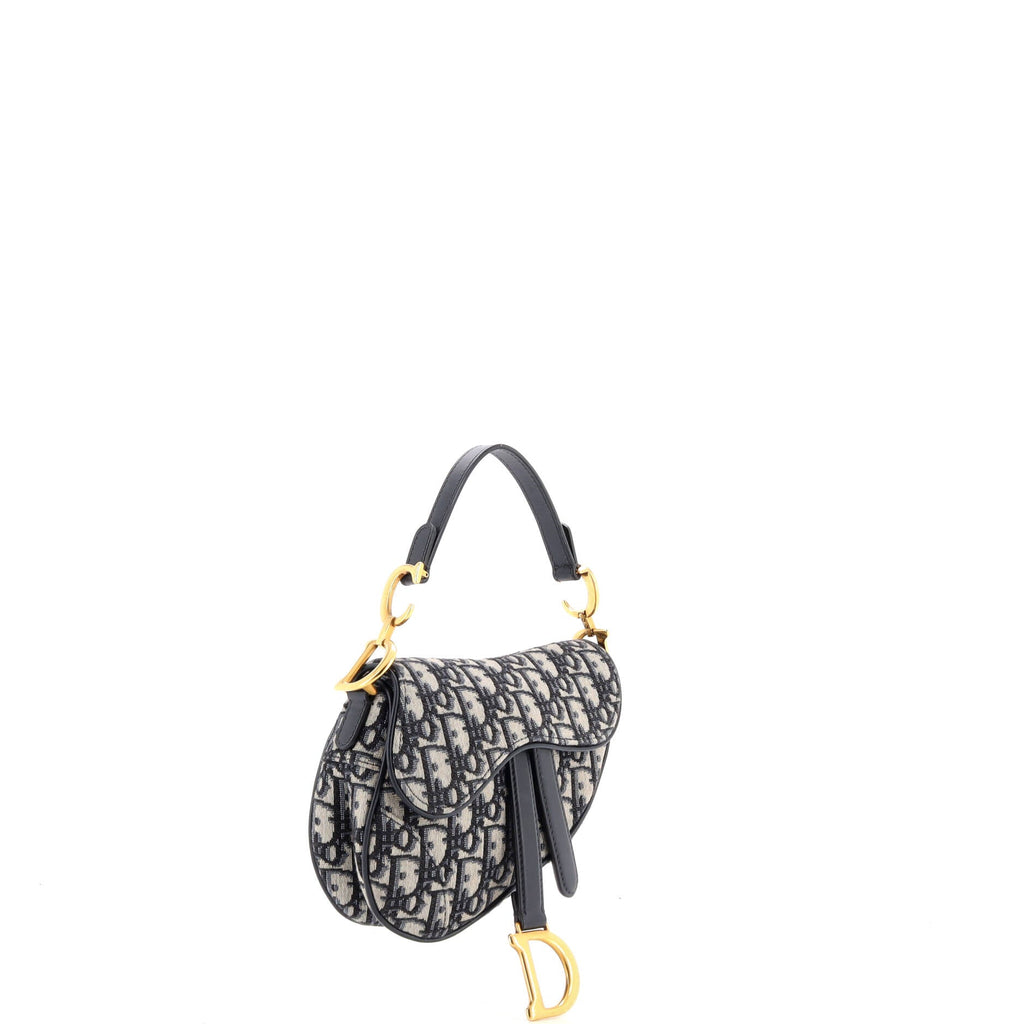 Saddle Handbag Oblique Canvas Mini