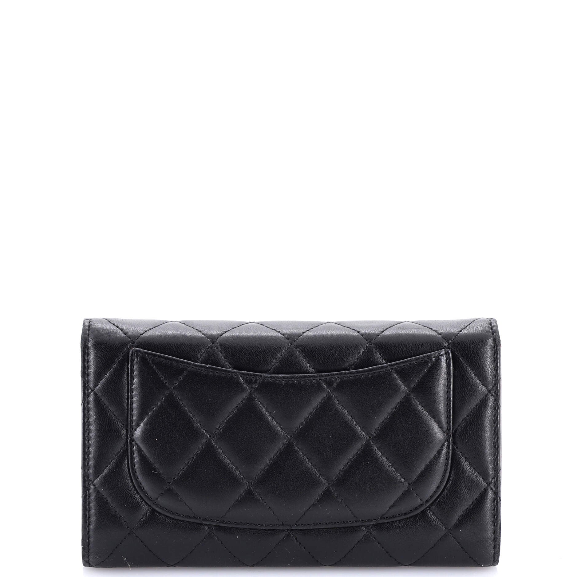 L-Flap Wallet Quilted Lambskin Long