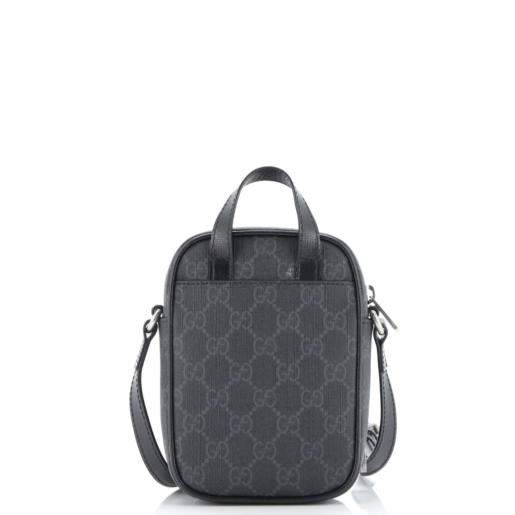 Interlocking G Patch Top Handle Crossbody Bag GG Coated Canvas Mini