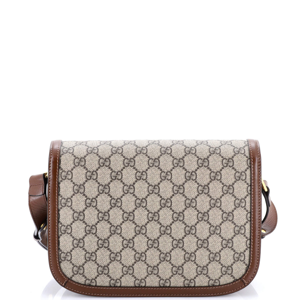 Horsebit 1955 Shoulder Bag GG Coated Canvas with Leather Small