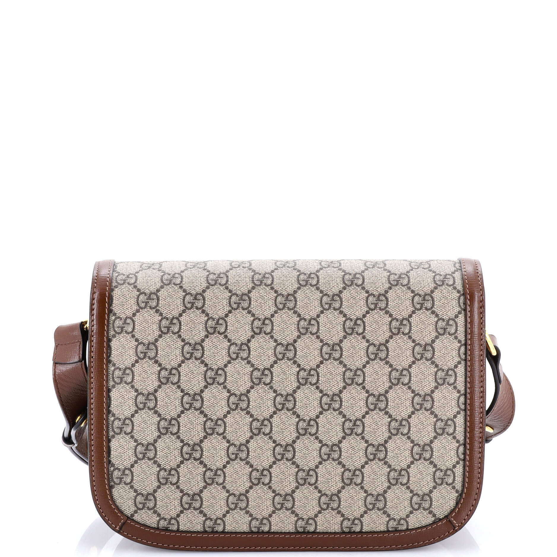 Horsebit 1955 Shoulder Bag GG Coated Canvas with Leather Small