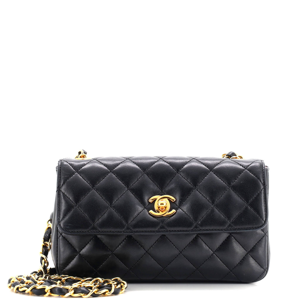 Vintage CC Chain Flap Bag Quilted Lambskin Mini